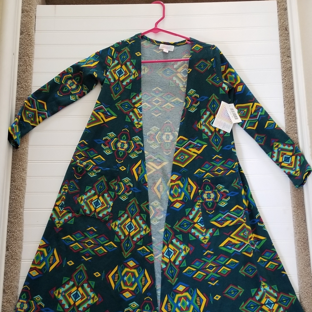 Lularoe - S Sarah Navy Blue with Pattern